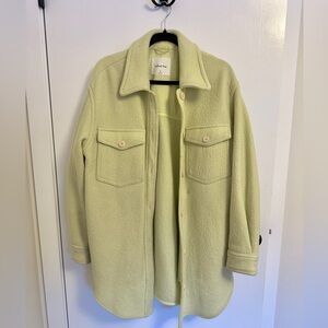 Wilfred Yellow-Green Wool-Blend Shacket